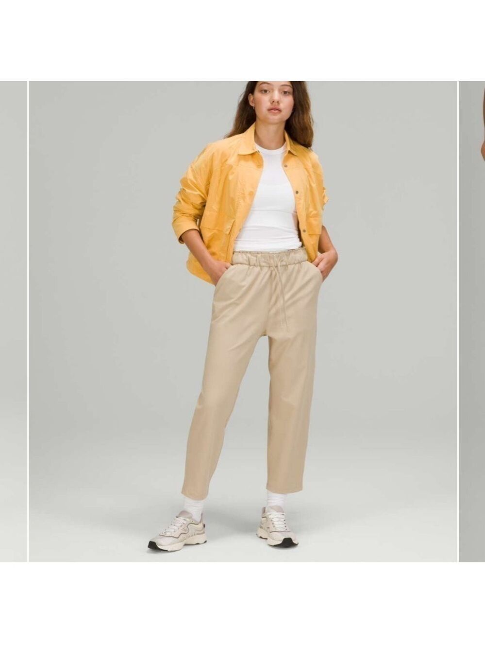 Lululemon Stretch High Rise Crop in Trench Sz 8